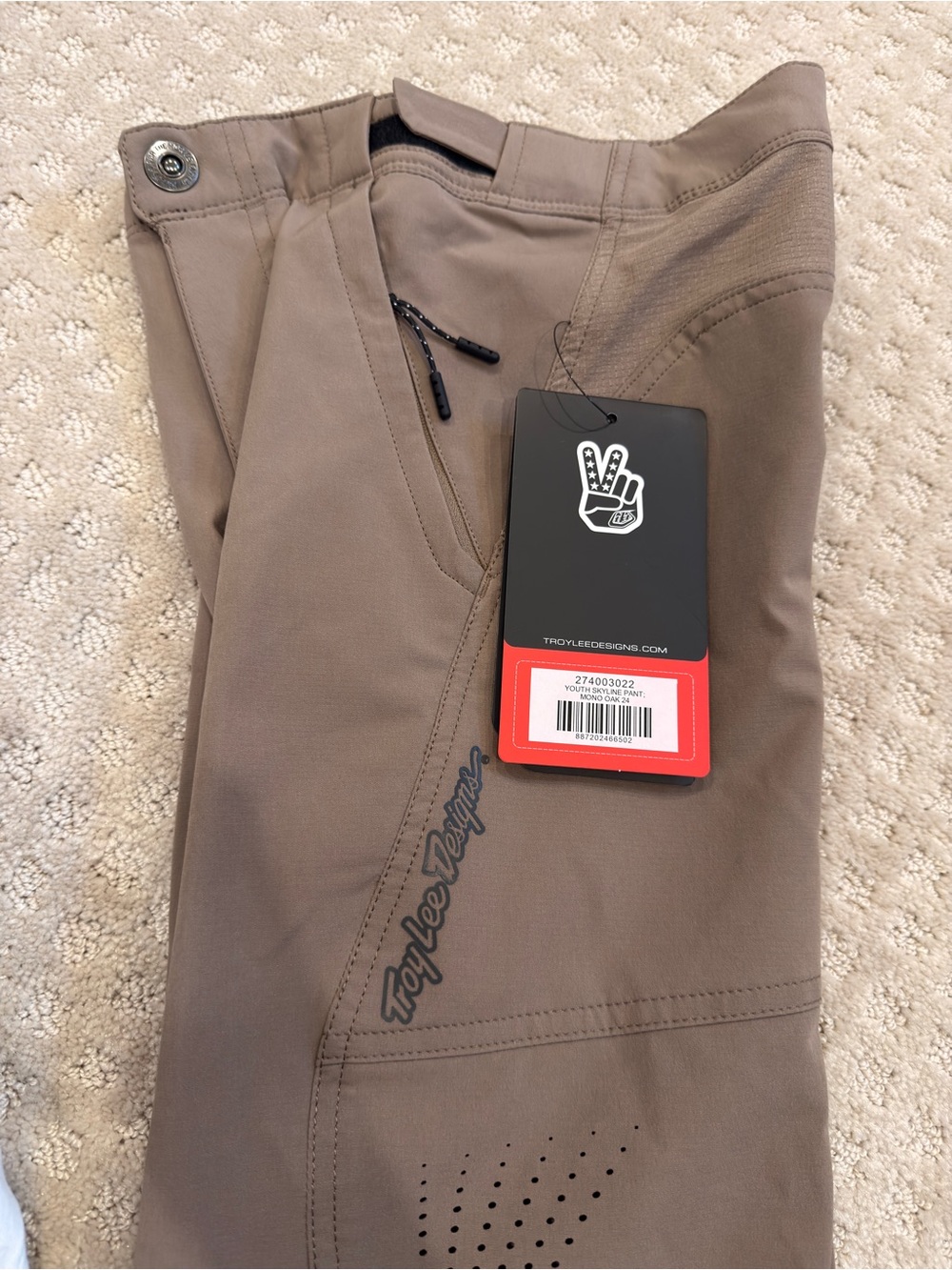 Kids Brown Performance Bike Pants